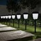 Pure Garden 8-Piece Solar Outdoor Light Set, Black 50-LG1058 - alternate 1